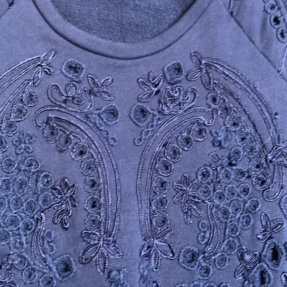 Juicy Couture waist tie navy blue embroidered romper jumpsuit dress size XS - Picture 5 of 12